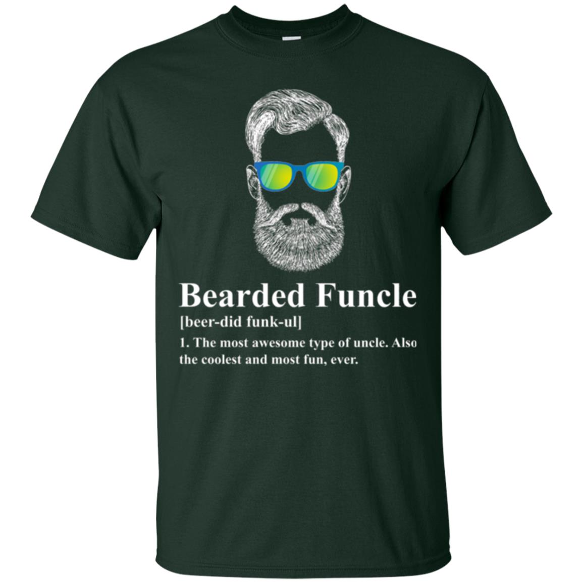Uncle T-shirt Beared Funcle Forest Green