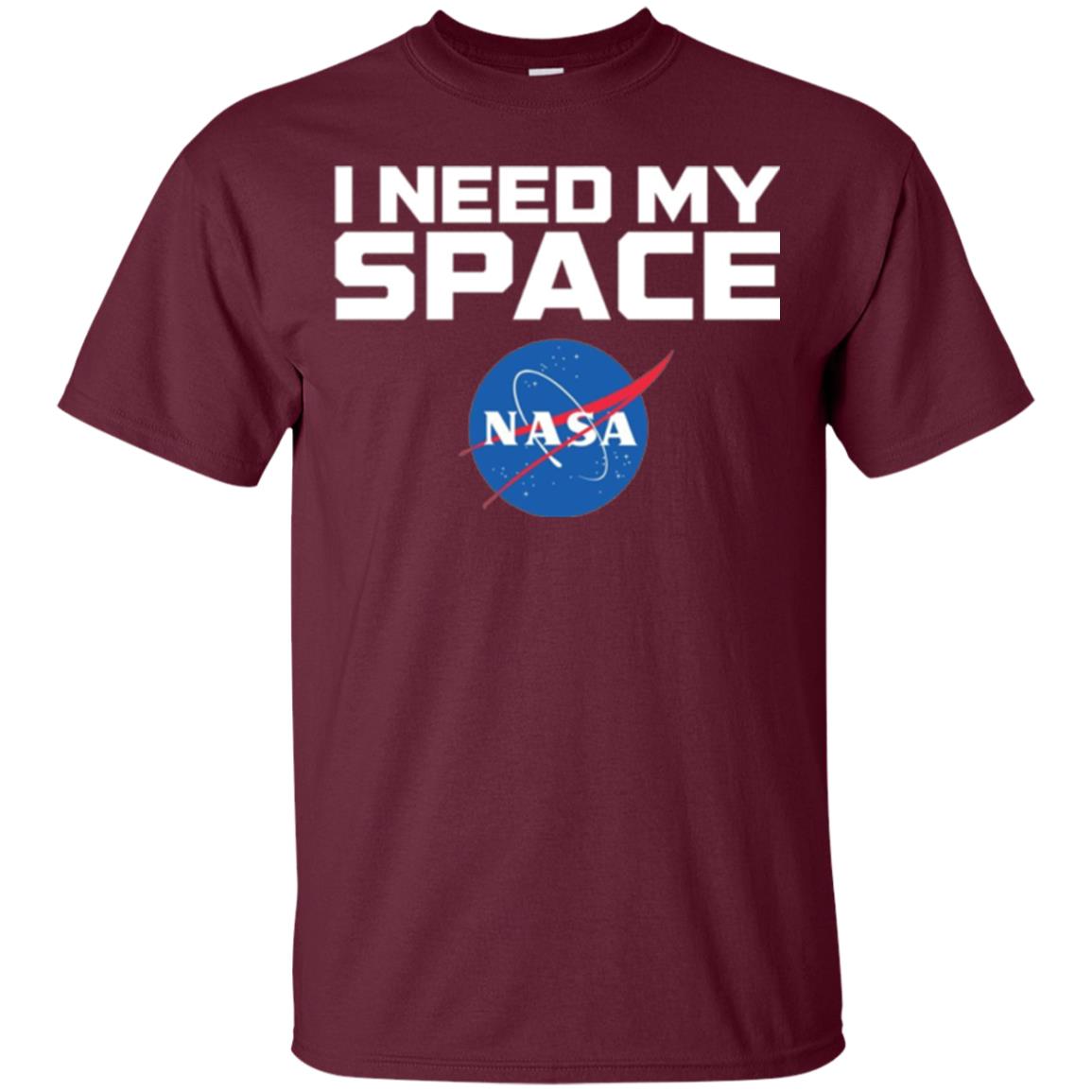 Nasa Logo T-shirt I Need My Space Maroon