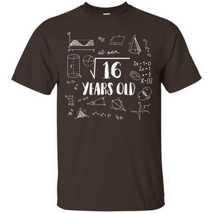 Square Root Of 16 4th Birthday 4 Years Old Math T-shirtG200 Gildan Ultra Cotton T-Shirt