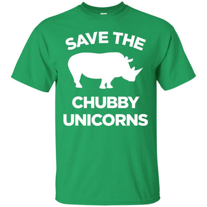 Save The Chubby Unicorns Funny Unicorn Lover T-shirt Irish Green