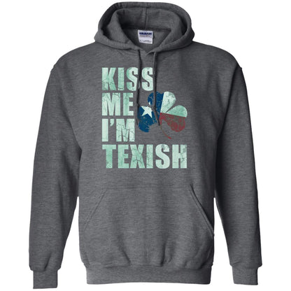 Kiss Me I_m Texish St. Patrick_s Day T-shirt Dark Heather