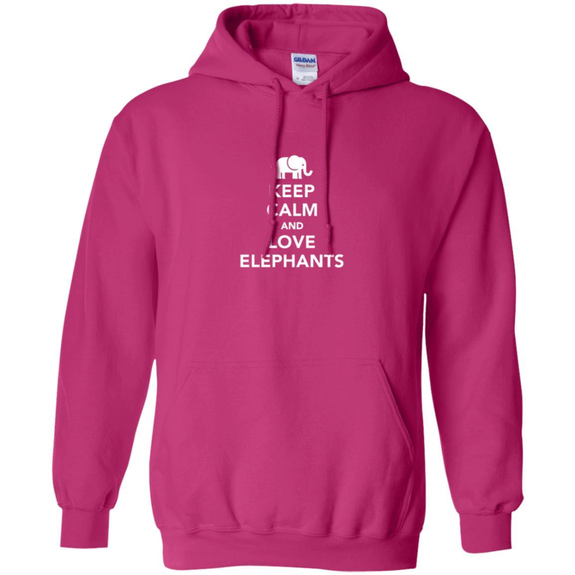 Elephant Lover T-shirt Keep Calm And Love Elephants T-shirt Heliconia