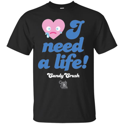 Gamer T-shirt I Need A Life T-shirt Black