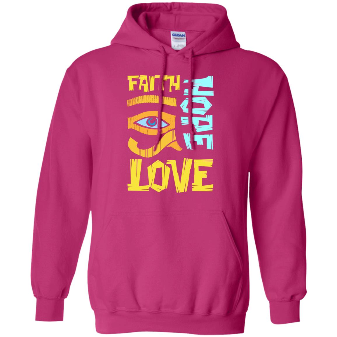 Faith Hope Love Christian T-shirt Heliconia