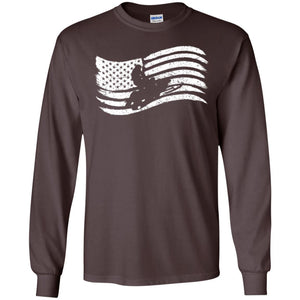 Snowmobile Rider T-shirt American Flag