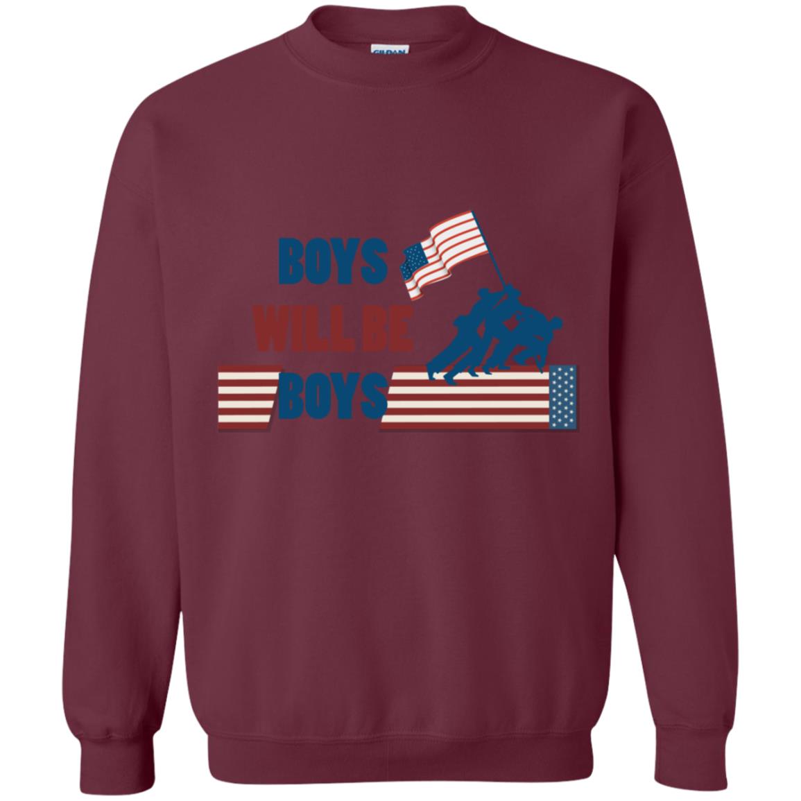 Boys Will Be Boys Military Shirt Maroon