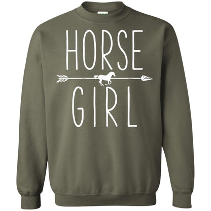 Horse Girl T-shirt I Love My Horses Racing Riding Military Green