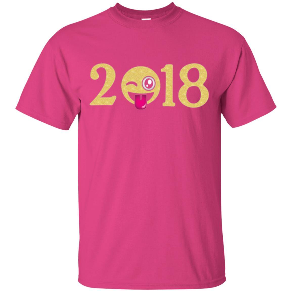 Happy New Year T-shirt Face New Year 2018 Party Heliconia