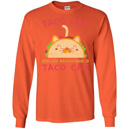 Taco Cat T-shirt Spelled Backwards Is Taco Cat Orange