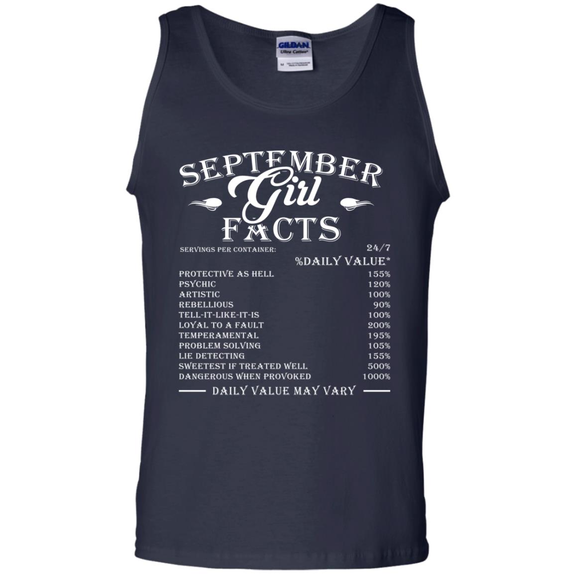 September Girl Facts Facts T-shirt Navy