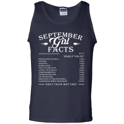 September Girl Facts Facts T-shirt Navy