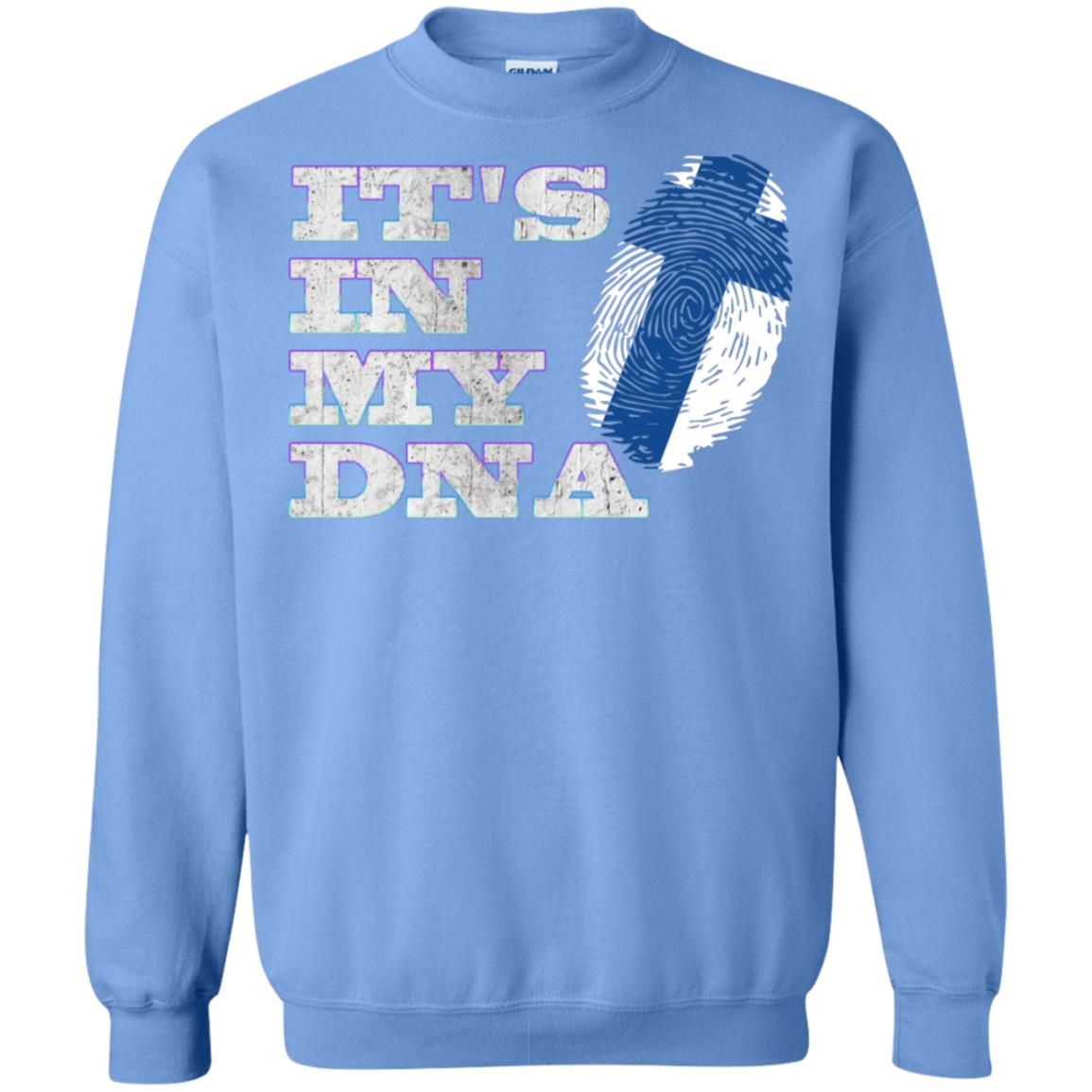 It's In My Dna Finnish Finland Flag Shirt Carolina Blue