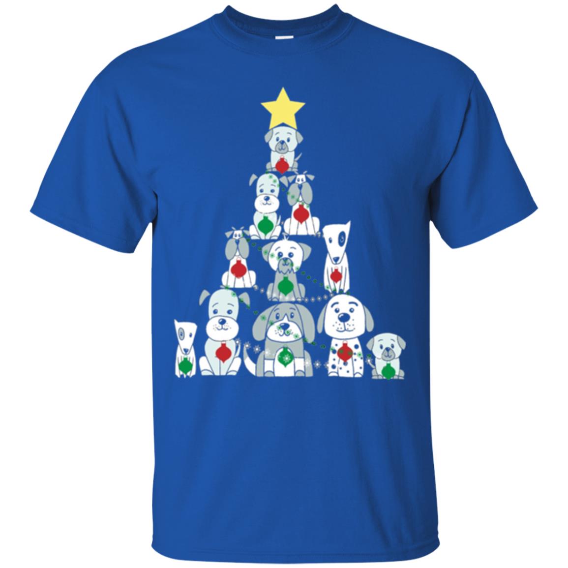 Dogs Lovers T-shirt Christmas Tree By Dogs Royal