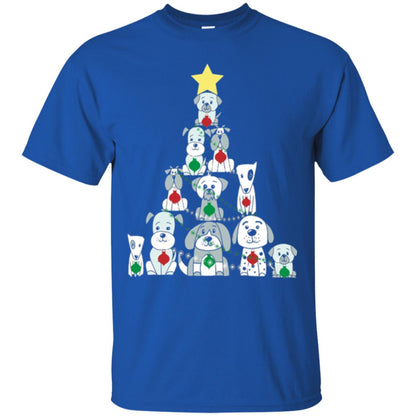 Dogs Lovers T-shirt Christmas Tree By Dogs Royal
