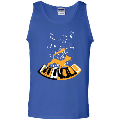Cat Plays Piano Shirt For Mens Womens Royal