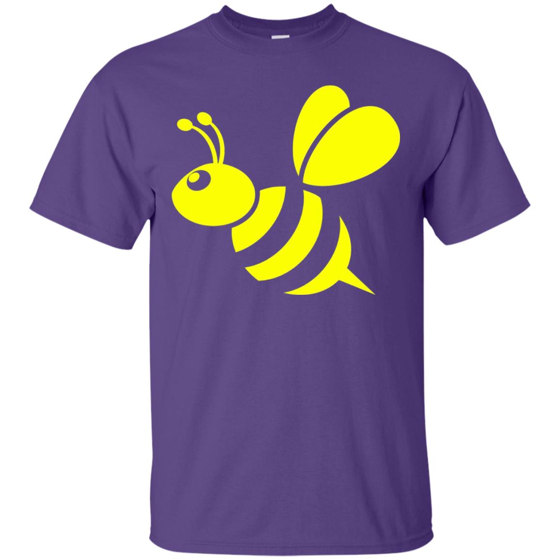 Yellow Honeybee Bee Lover T-shirt Purple