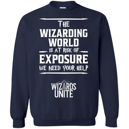 The Wizarding World Is At Risk Of Exposure Harry Potter T-shirt Navy