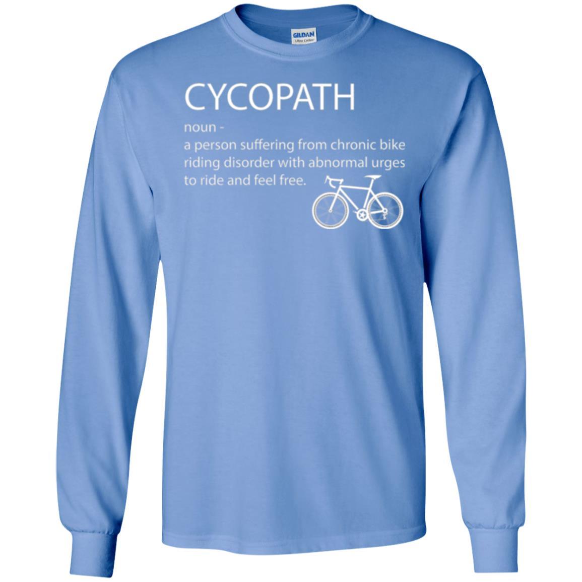Biker T-shirt Cycopath Definition T-shirt Carolina Blue