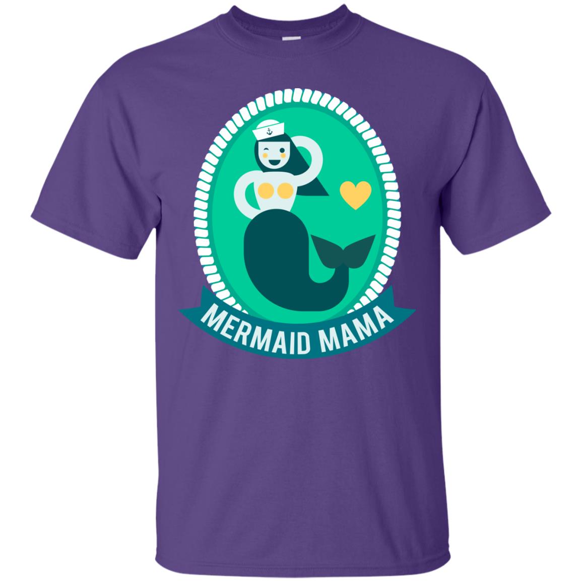 Mermaid Mama Cool Shirt For Grandma Love Mermaid Purple