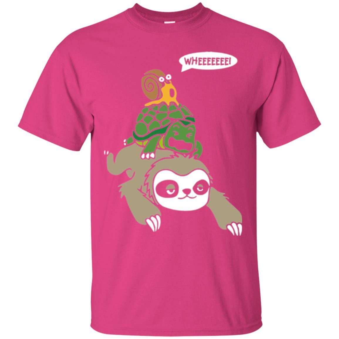 Running Wild T-shirt Sloth Turtle And Snail Piggyback Heliconia