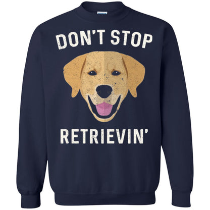 Dog Lovers T-shirt Don_t Stop Retrieving Navy