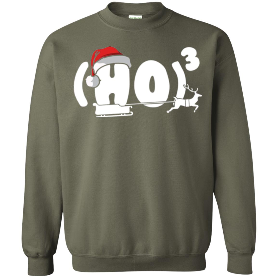 Christmas T-shirt Ho Ho Ho Military Green