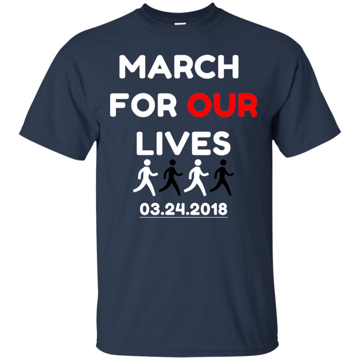 March For Our Lives Gun Control T-shirt Navy