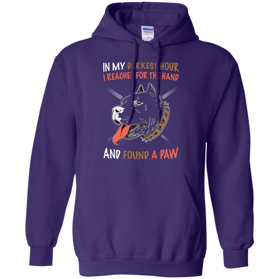 In My Darkness Hour I Reached For The Hand And Found A Paw Shirt Purple