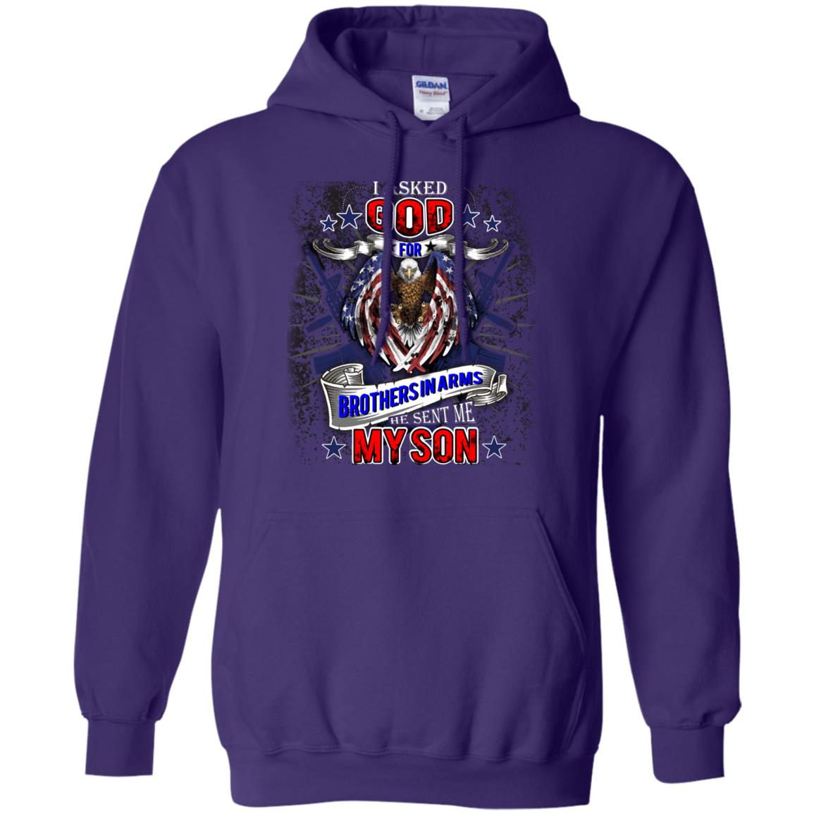 God Sent Me My Veteran Son Daddy T-shirt Purple