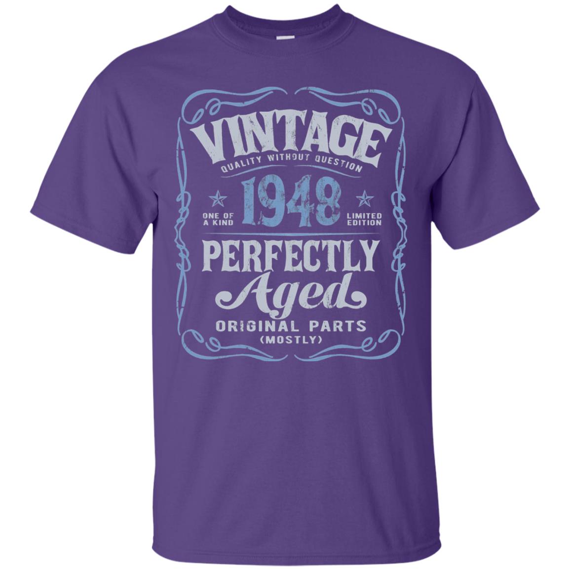 Vintage Made In 1948 70th Birthday Shirt Purple