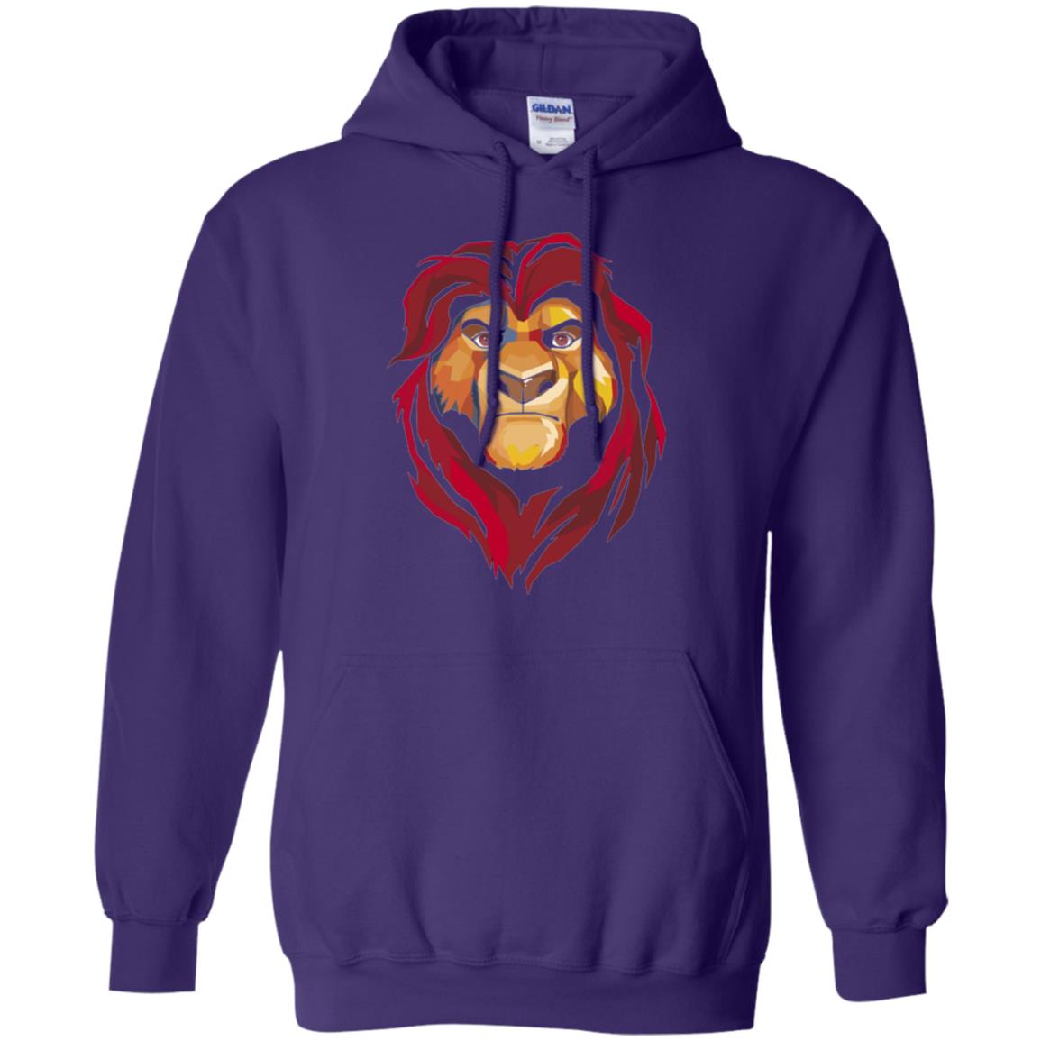 Cartoon Lover T-shirt Lion King Mufasa Geometrics Graphic Purple