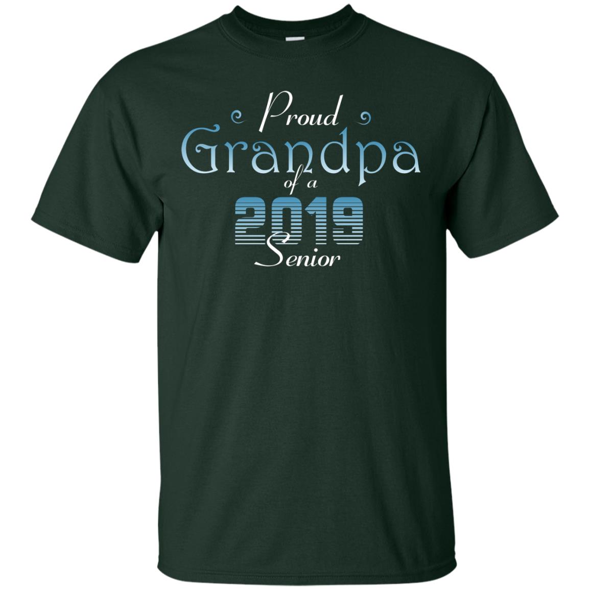 Proud Grandpa Of 2019 Senior Granddad Shirt Forest