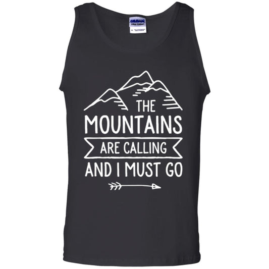 Climbing Mountain T-shirt The Mountains Are Calling And I Must Go Black