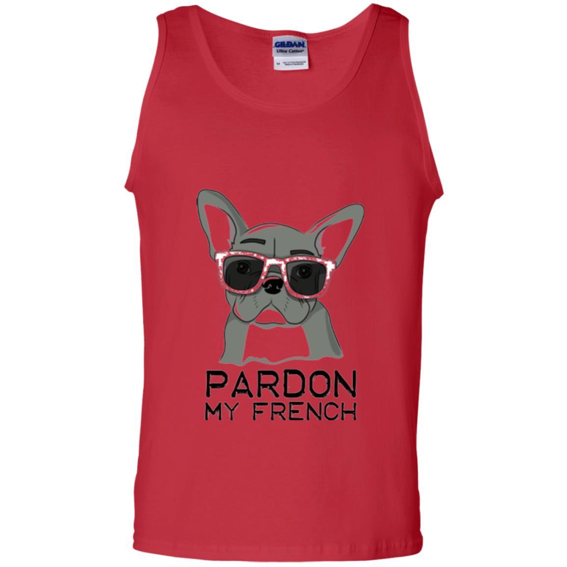 French Bulldog T-shirt Pardon My French T-shirt Red