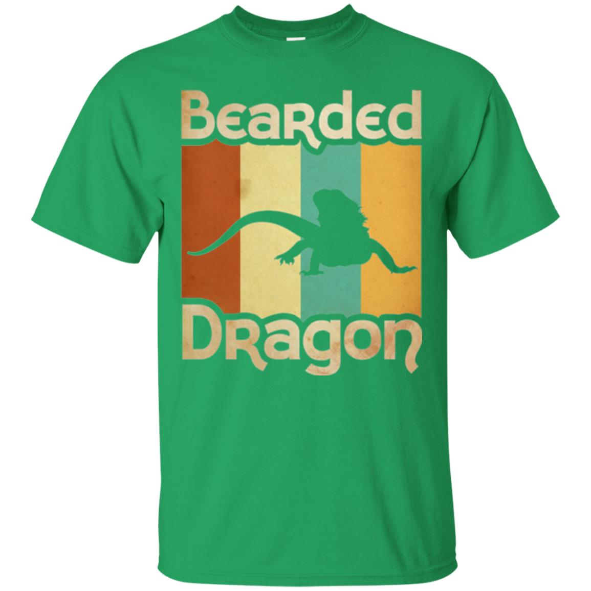 Vintage Retro Bearded Dragon T-shirt Irish Green