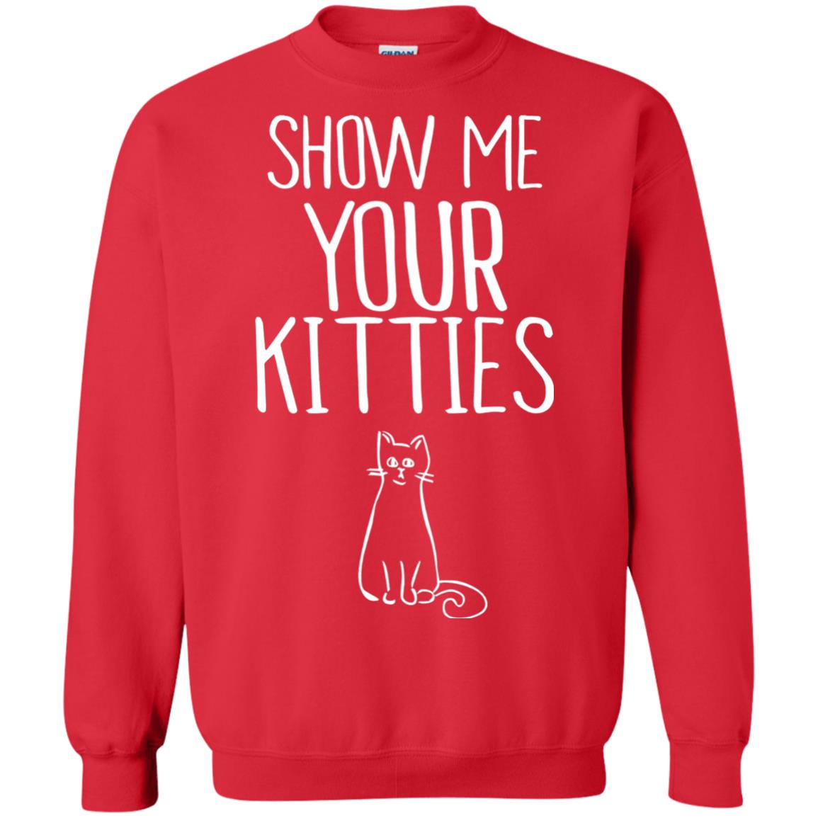 Cat Lover T-shirt Show Me Your Kitties Red