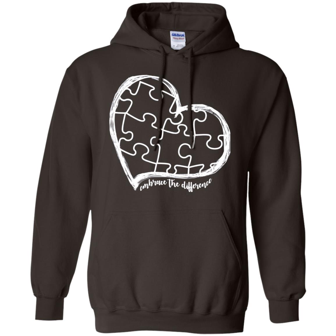 Autism Awareness Embrace Differences Shirt Dark Chocolate