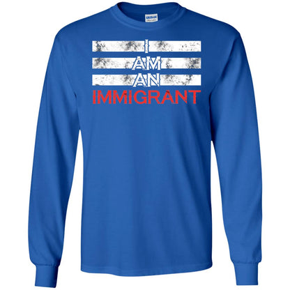 Migrant T-shirt I Am An Immigrant Royal