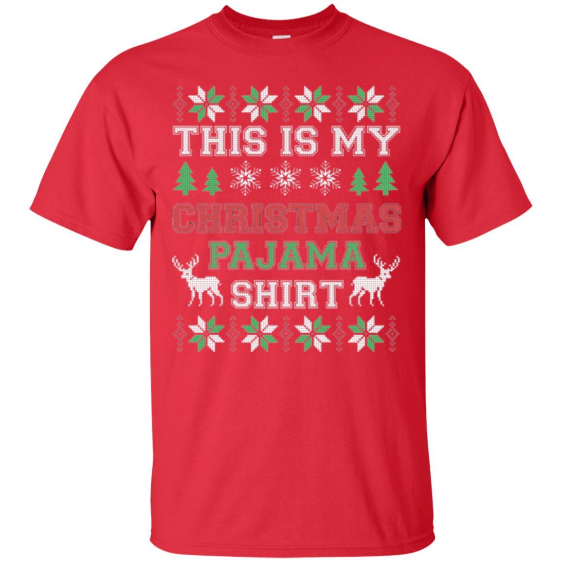 Christmas T-shirt This Is My Christmas Pajama Red