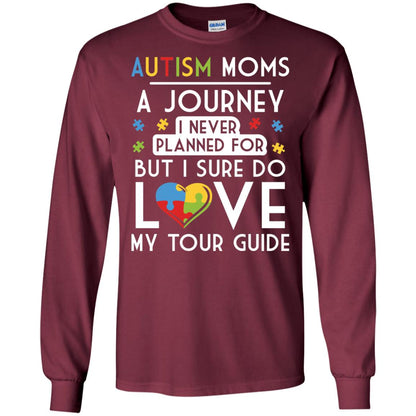 Autism Mom Shirt Autism Mom A Journey Of Love Maroon