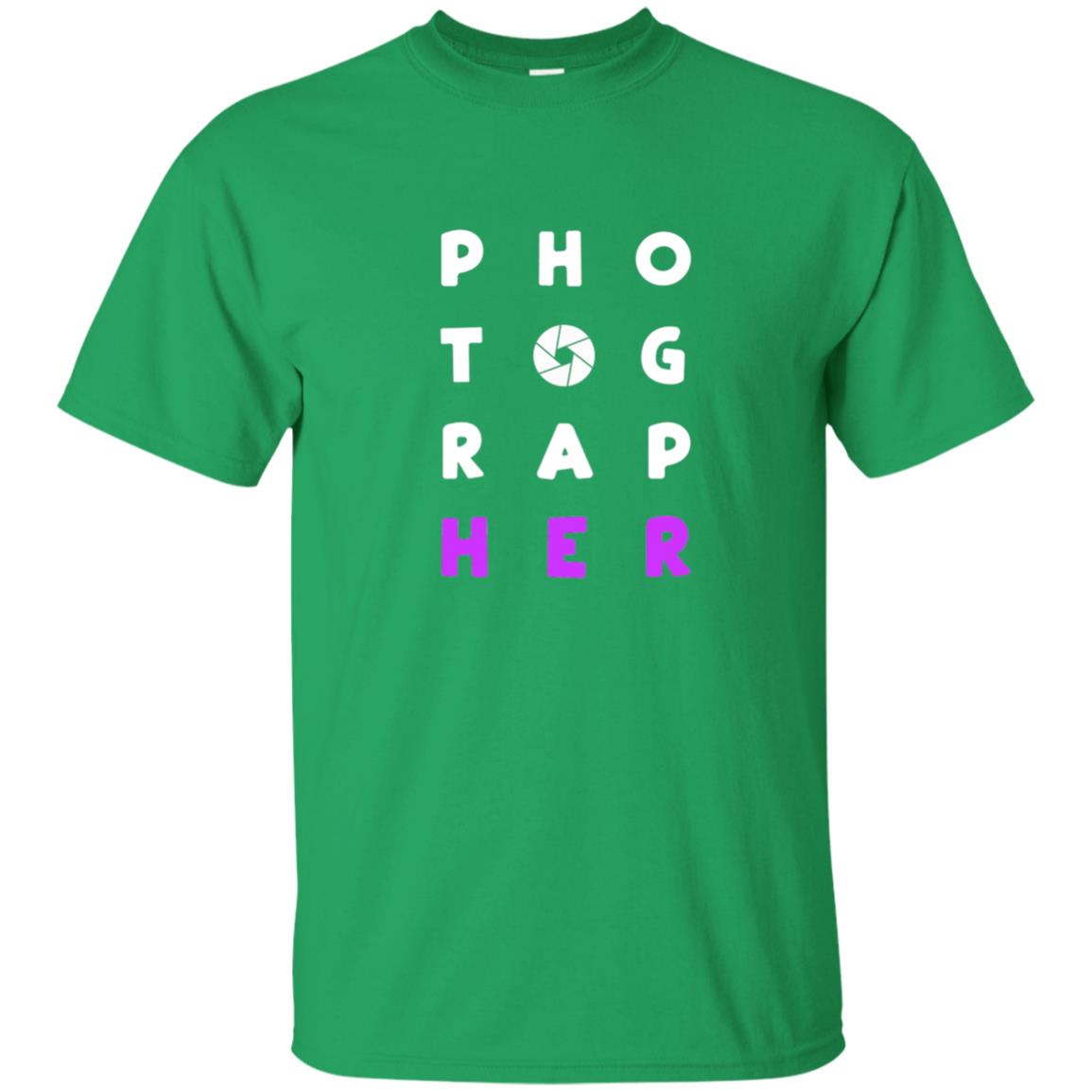 Photographer T-shirt With Purple Text Pho Tog Rap Her