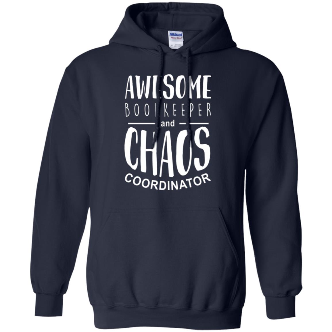 Bookeeper T-shirt Awesome Bookkeeper And Chaos Coordinator Navy