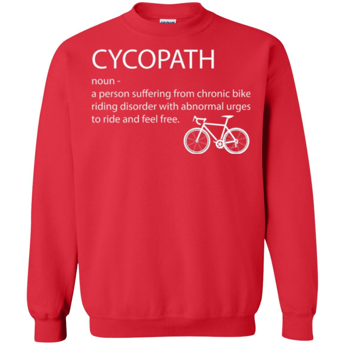 Biker T-shirt Cycopath Definition T-shirt Red