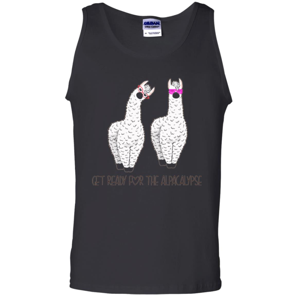 Funny Alpaca T-shirt Get Ready For The Alpacalypse Black