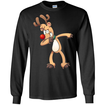 Christmas T-shirt Dabbing Reindeer Black