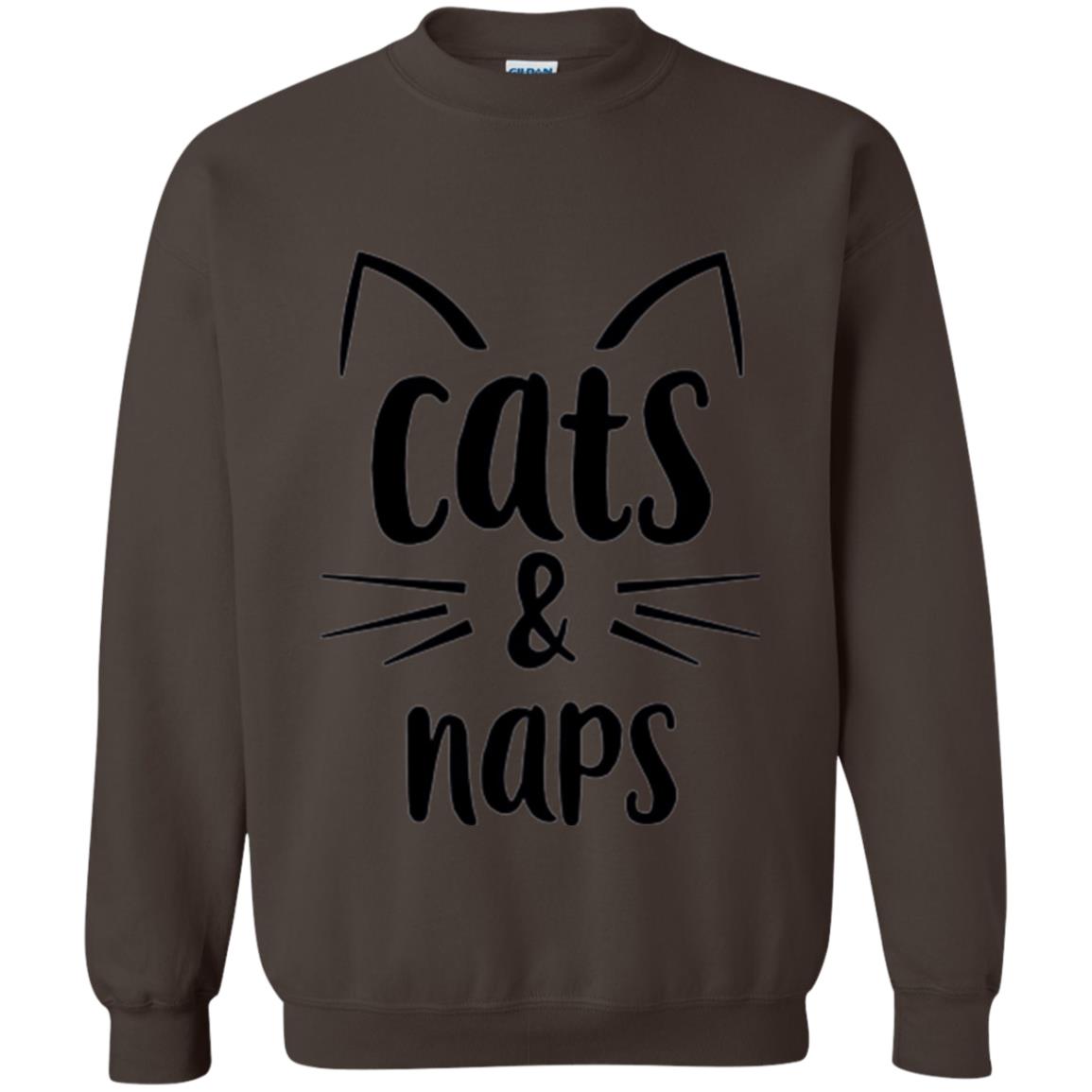 Cats And Naps Lovers T-shirt Dark Chocolate