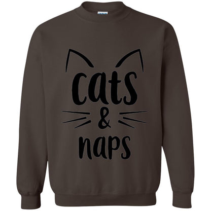 Cats And Naps Lovers T-shirt Dark Chocolate
