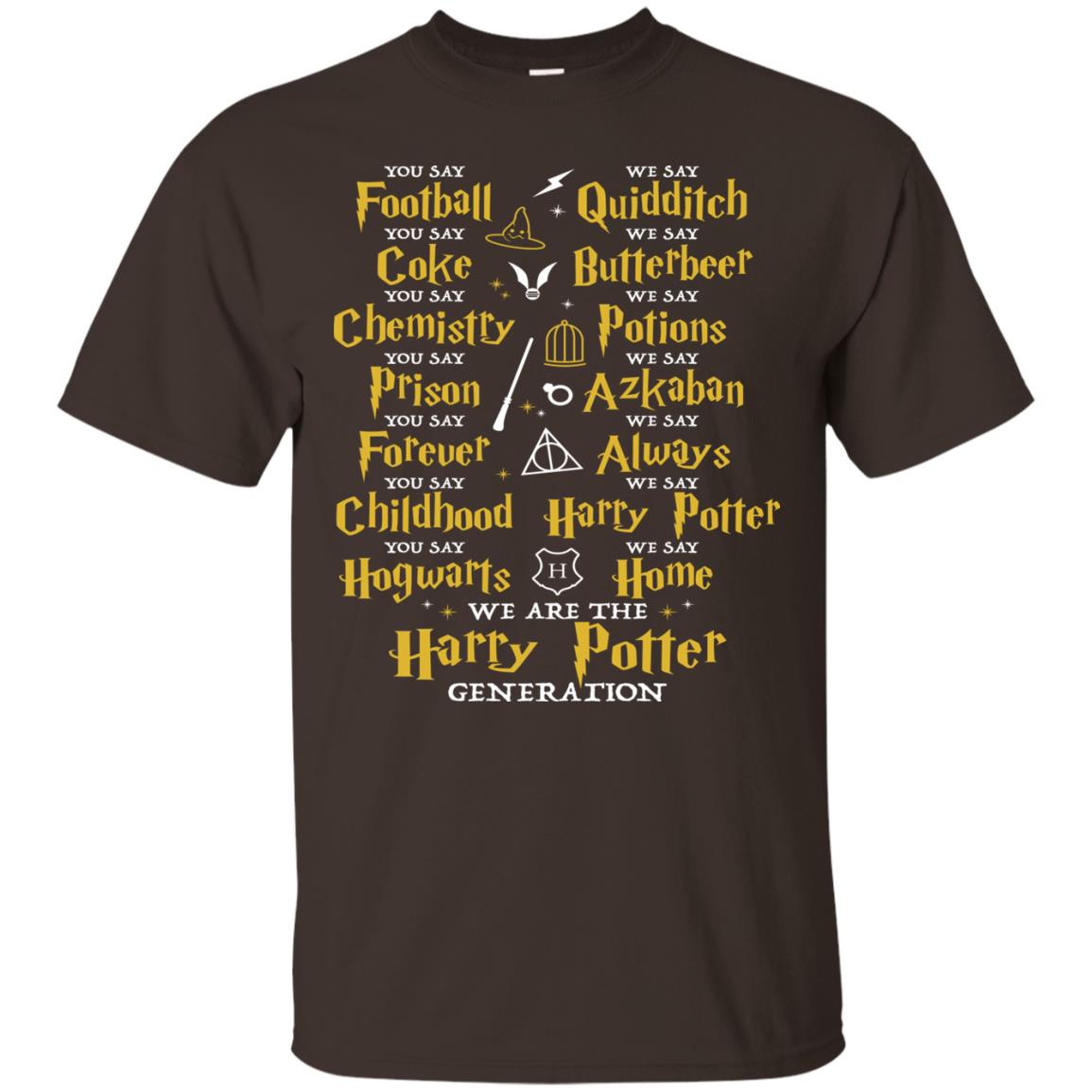 We Are The Harry Potter Generation Movie Fan T-shirt Dark Chocolate