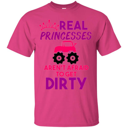 Monster Truck Girl T-shirt Real Princesses Get Dirty Heliconia