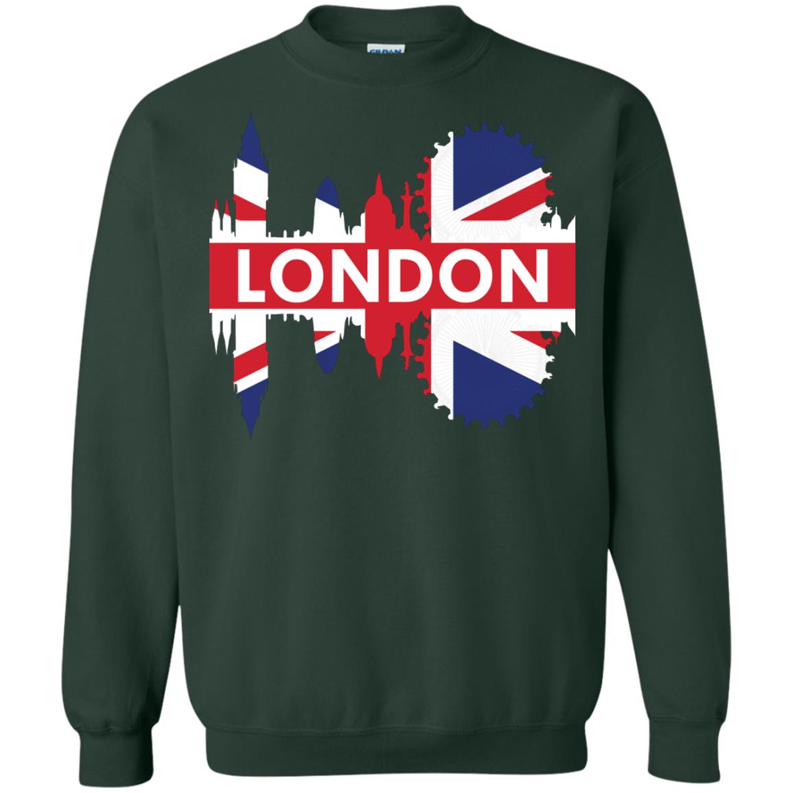 Flag Of United Kingdom London Gift Shirt For Britain Forest Green